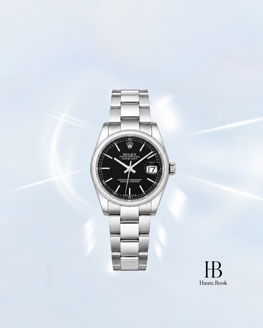 [Store Display] ROLEX Datejust Black Oyster Stainless Steel  31MM