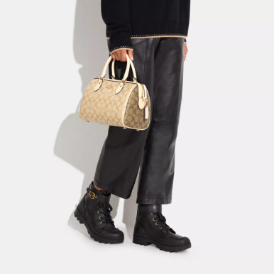 COACH Rowan Satchel Bag In Blocked Signature Canvas image 0