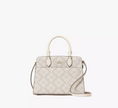 KATE SPADE  Signature Spade Flower Small Satchel - Dark Beige Multi image