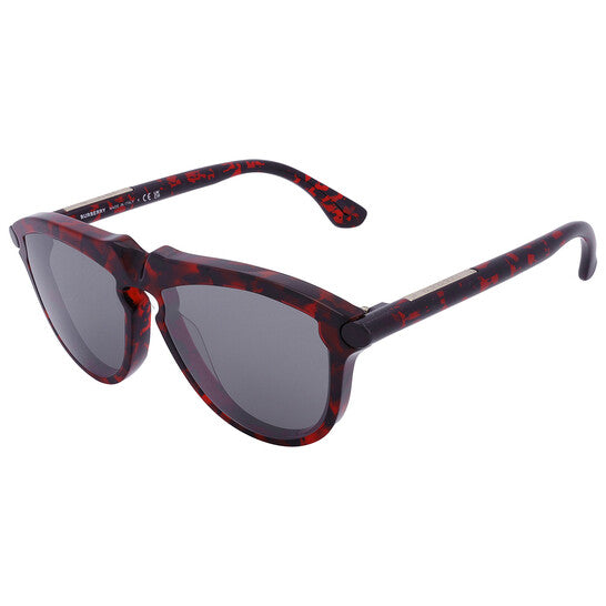 BURBERRY Grey Mirror Silver Pilot Men's Sunglasses image 2