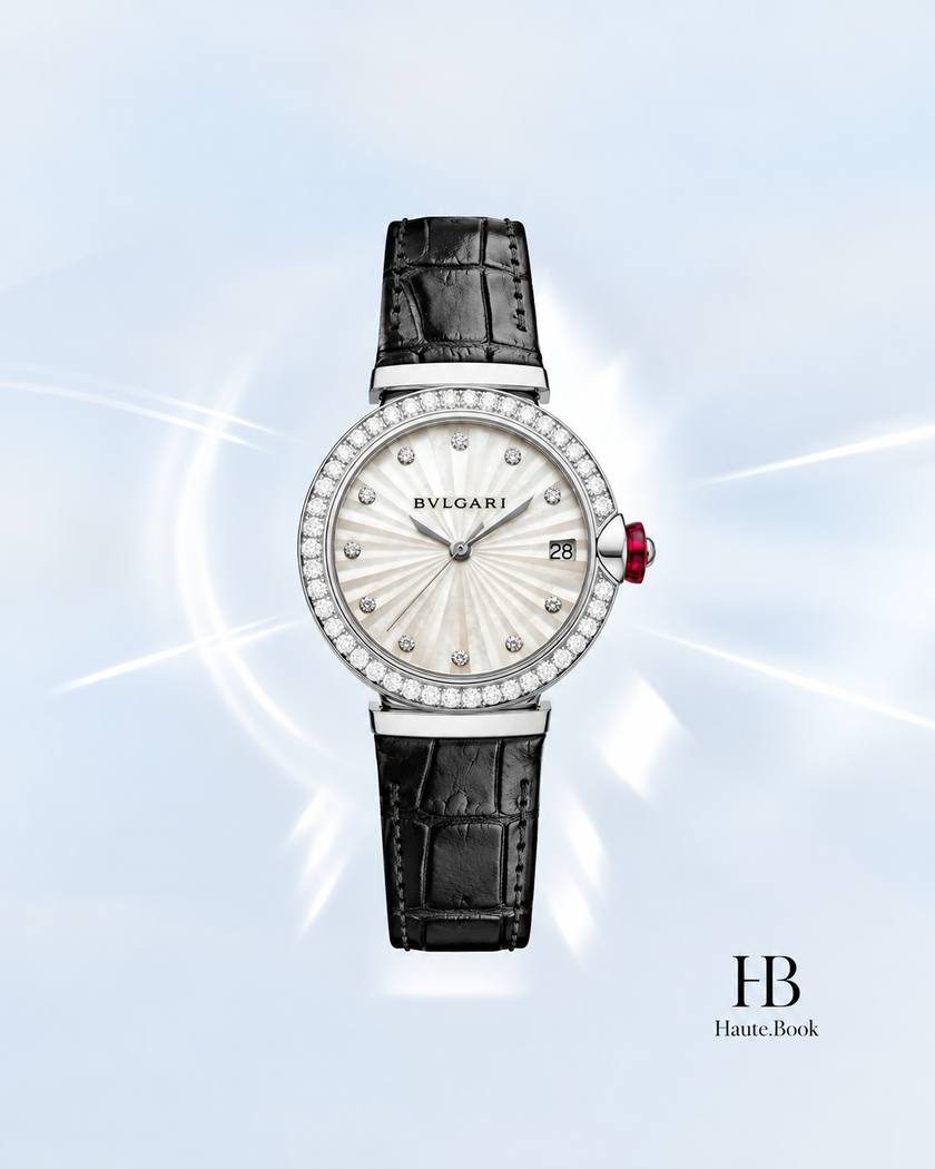 [Store Display] Bulgari Lucea Intarsio White Mother-of-Pearl 33 mm