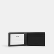 COACH Compact Billfold Wallet In Signature Canvas - Signature Canvas/Charcoal image 1