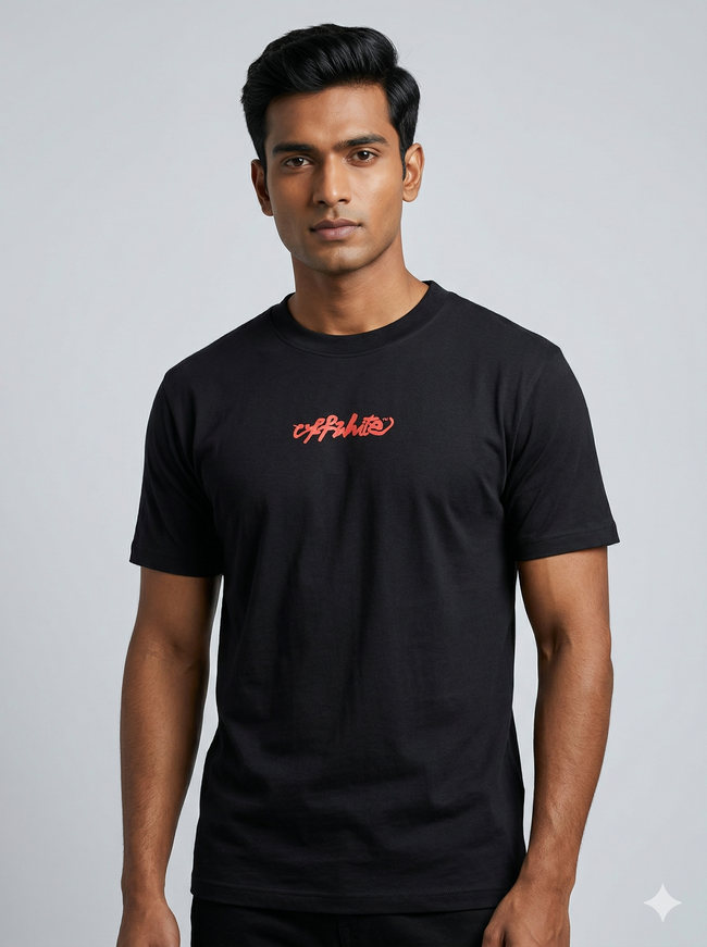 [AT DELHI] OFF-WHITE Oversized Arrow On Canvas Tee image 0