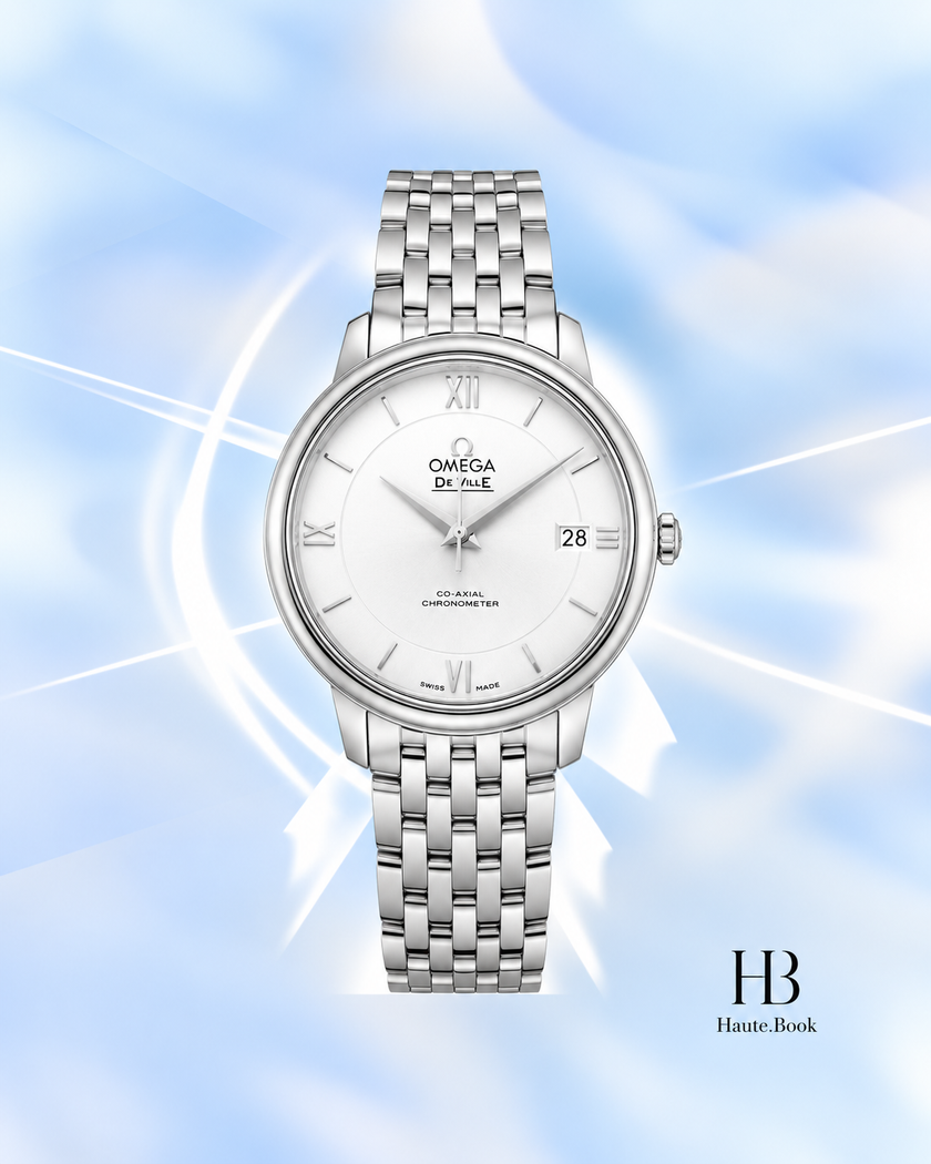[Brand New] Omega De Ville Prestige Co-Axial Automatic Silver Dial 424.10.37.20.02.001 36.8 mm