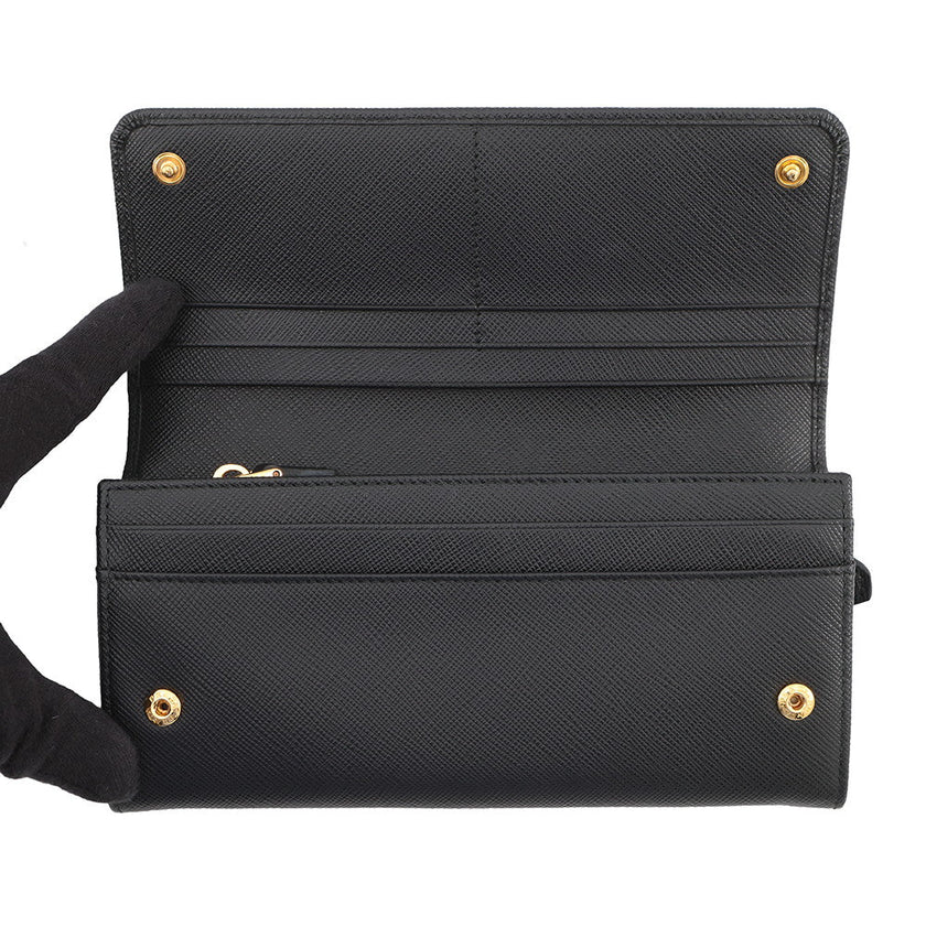 PRADA Bifold Wallet Nagazai Cloth Black
