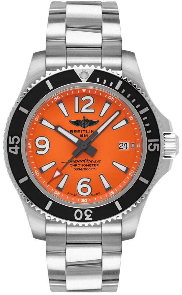 BREITLING Superocean 42 Men'S Orange Watch A17366D71O1A1 1