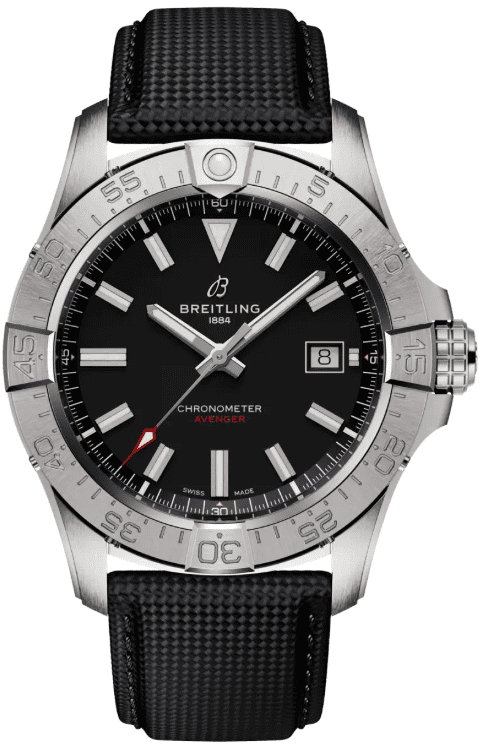 BREITLING Avenger Automatic 42 Black Dial & Strap Men'S Watch A17328101B1X1 1