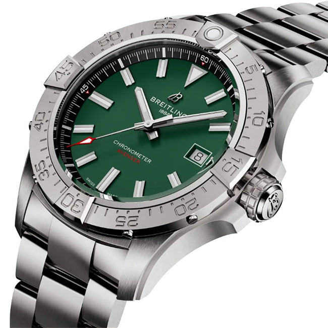 BREITLING Avenger Automatic 42 Green Dial Steel Men'S Watch A17328101L1A1 2
