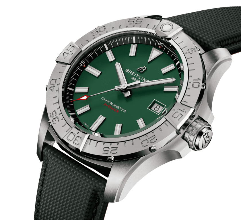 BREITLING Avenger Automatic 42 Green Dial & Strap Men'S Watch A17328101L1X1 2