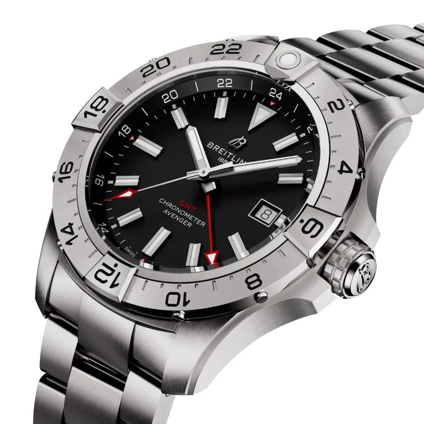 BREITLING Avenger Automatic Gmt 44 Black Dial Men'S Watch A32320101B1A1 2