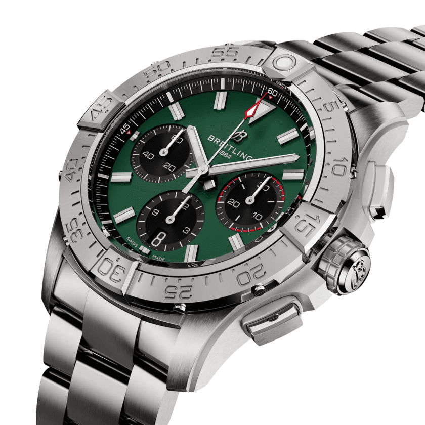 BREITLING Avenger B01 Chronograph 42 Green Dial Men'S Watch Ab0146101L1A1 2