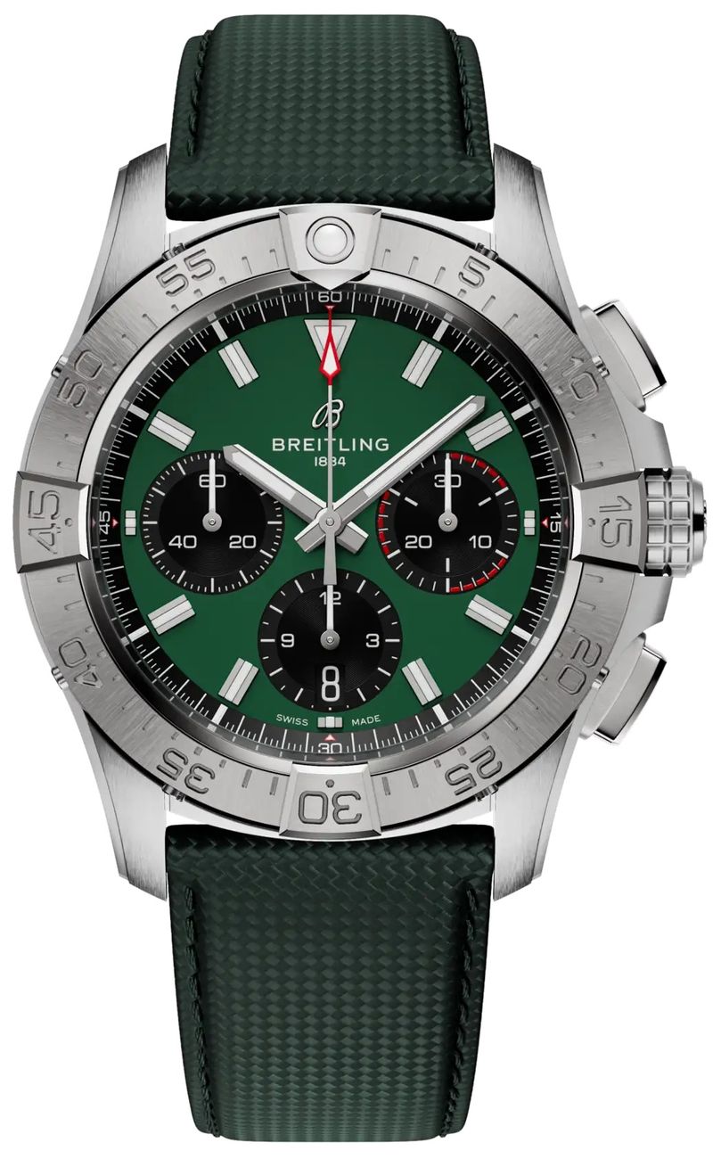 BREITLING Avenger B01 Chronograph 42 Green Dial Men'S Watch Ab0146101L1X1 1
