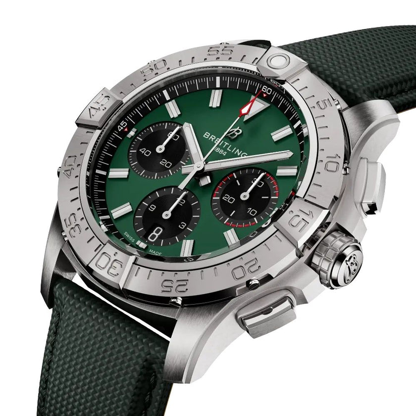 BREITLING Avenger B01 Chronograph 42 Green Dial Men'S Watch Ab0146101L1X1 2