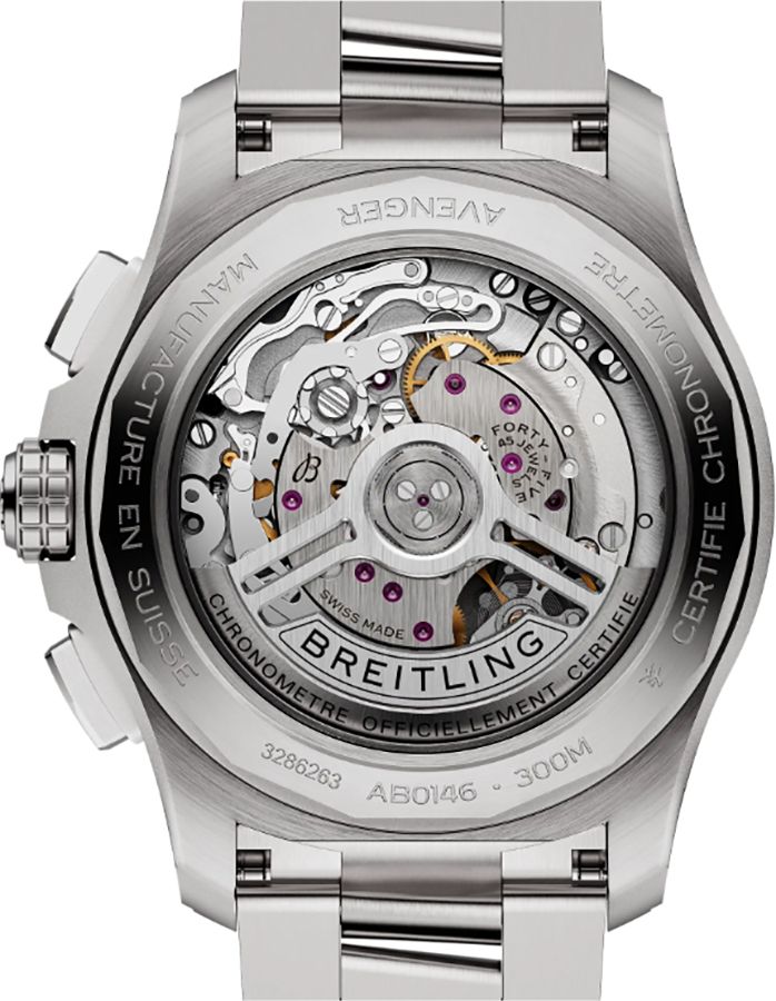 BREITLING Avenger B01 Chronograph 42 Steel Men'S Watch Ab0146101B1A1 3