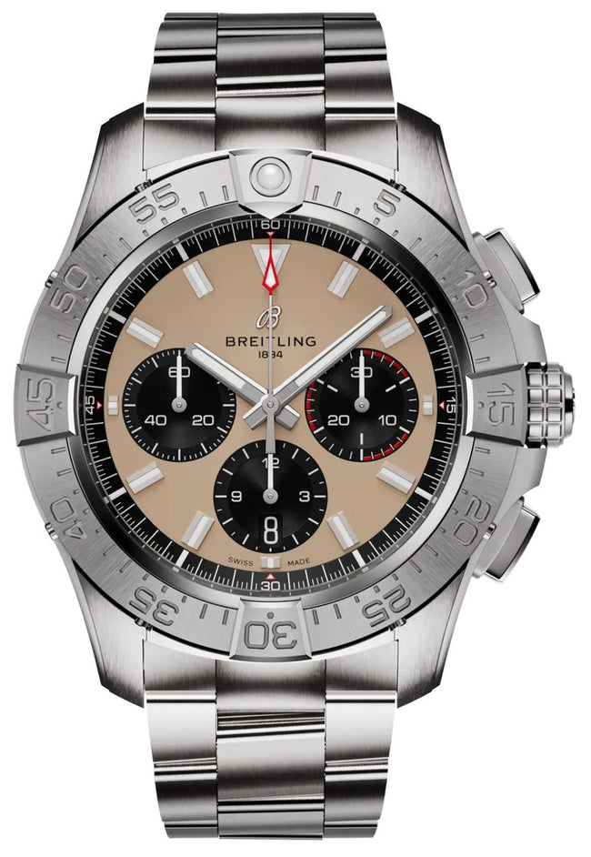 BREITLING Avenger B01 Chronograph 44 Beige Dial Men'S Watch Ab0147101A1A1 1