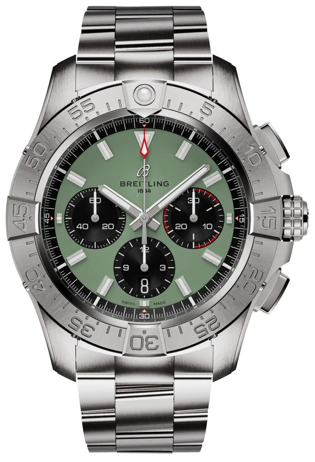 BREITLING Avenger B01 Chronograph 44 Green Dial Men'S Watch Ab0147101L1A1 1