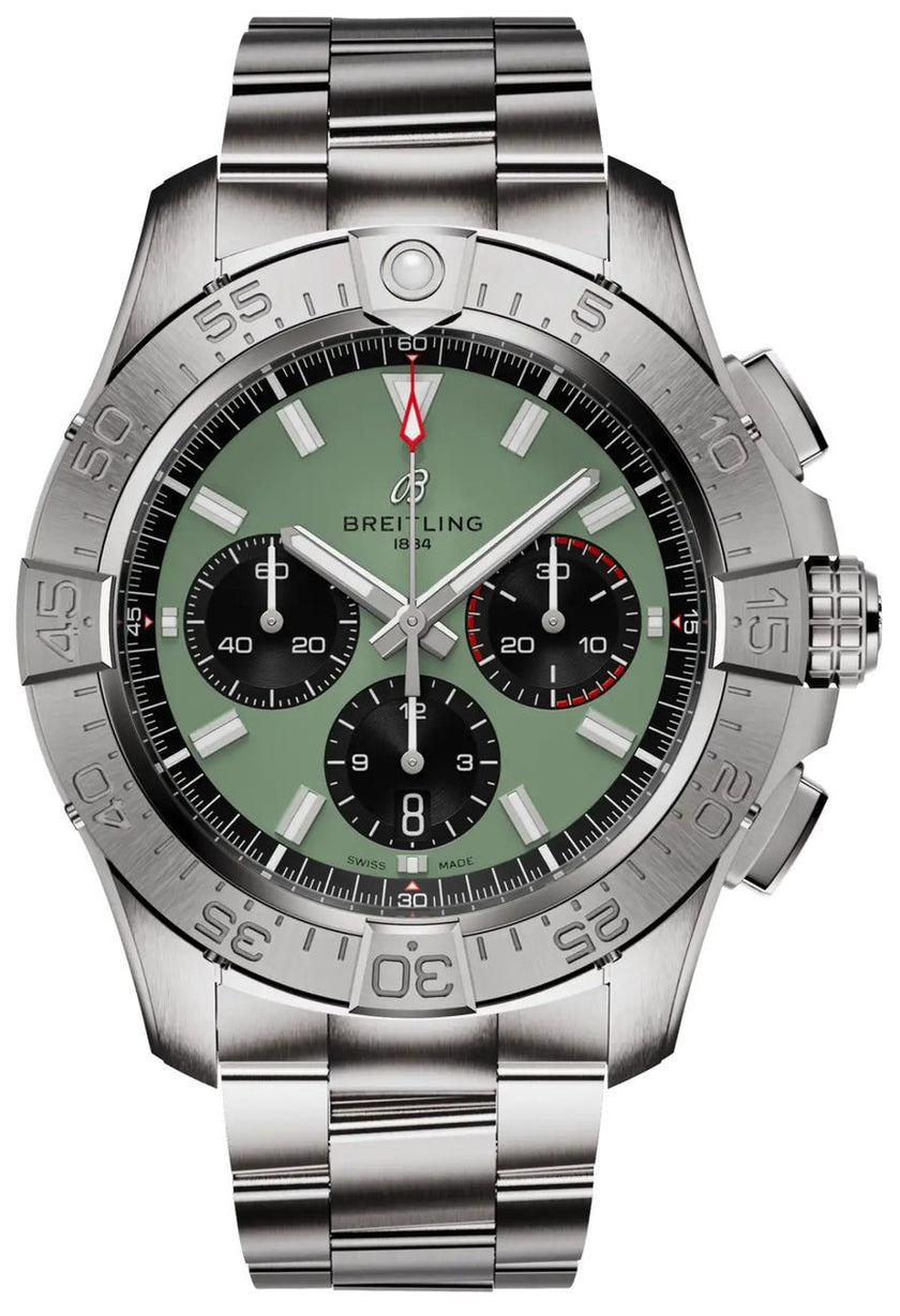 BREITLING Avenger B01 Chronograph 44 Green Dial Men'S Watch Ab0147101L1A1 1