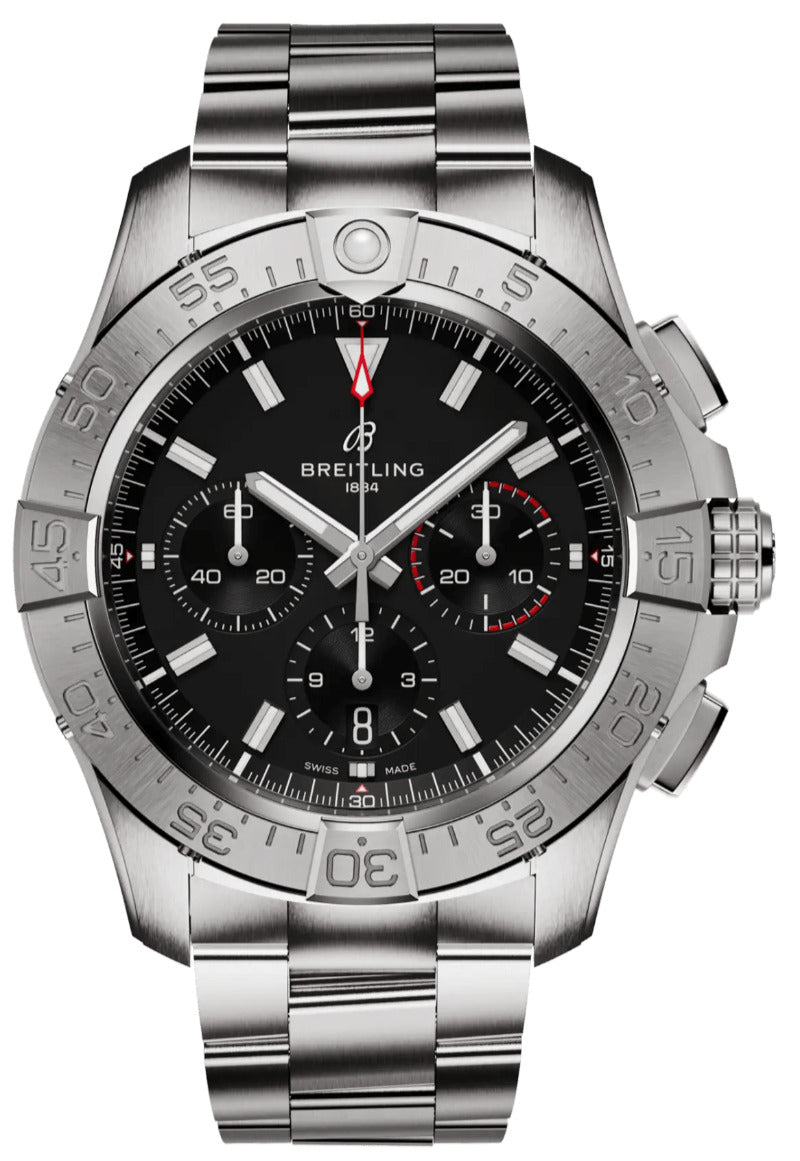 BREITLING Avenger B01 Chronograph 44 Black Dial Men'S Watch Ab0147101B1A1 1