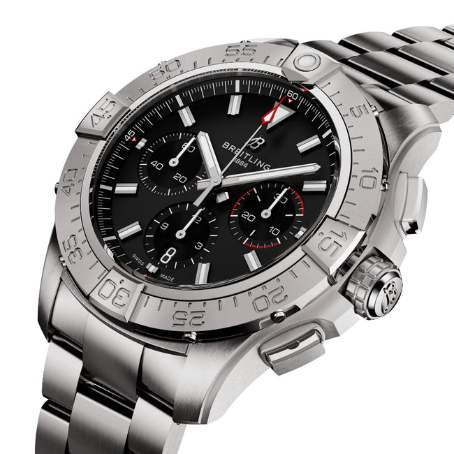 BREITLING Avenger B01 Chronograph 44 Black Dial Men'S Watch Ab0147101B1A1 2