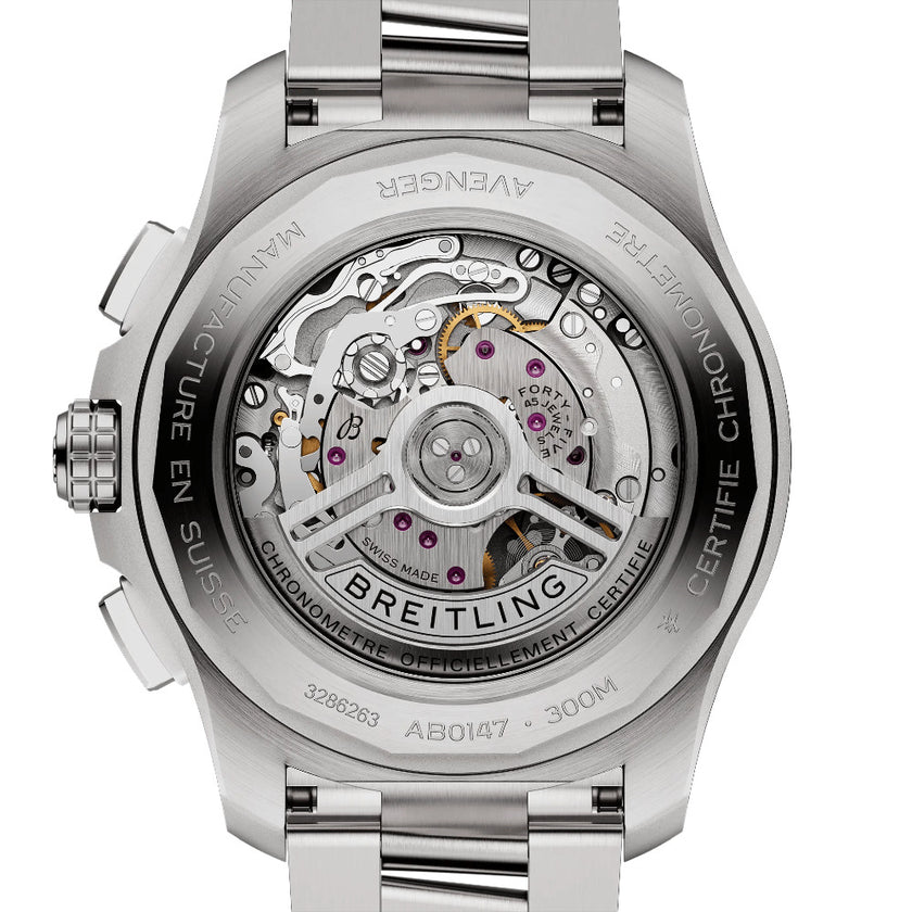 BREITLING Avenger B01 Chronograph 44 Black Dial Men'S Watch Ab0147101B1A1 3