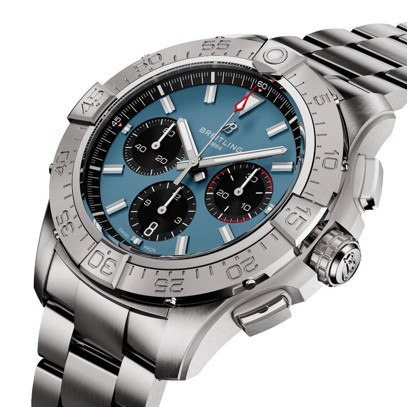 BREITLING Avenger B01 Chronograph 44 Blue Dial Men'S Watch Ab0147101C1A1 2