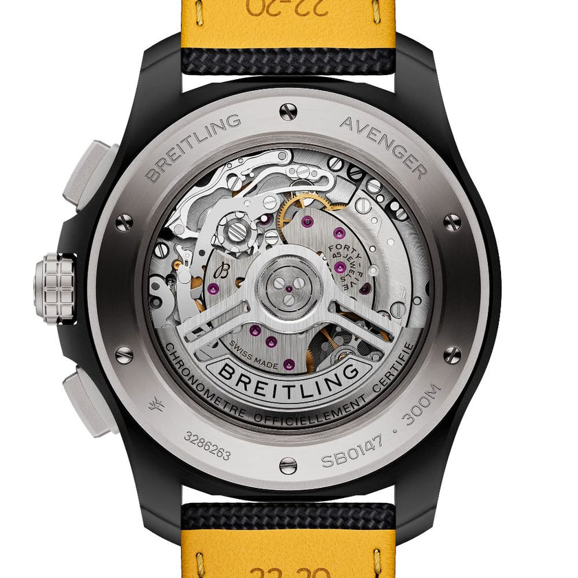 BREITLING Avenger B01 Chronograph 44 Night Mission Yellow Men'S Watch Sb0147101I1X2 3