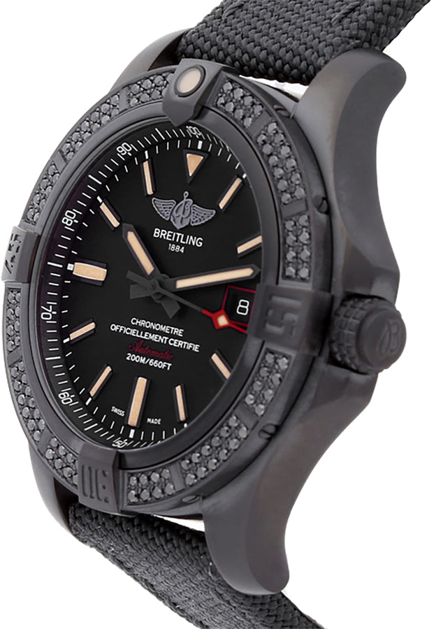 BREITLING Avenger Blackbird 44 Diamond Bezel Men'S Watch V17311At/Bd74-109W 2