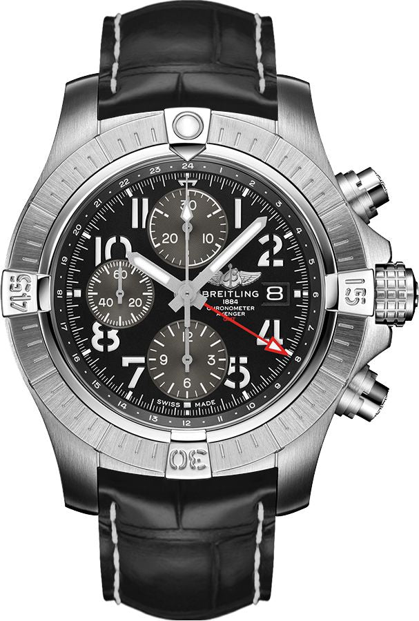 BREITLING Avenger Chronograph Gmt 45 Black Dial Men'S Watch A24315101B1P1 1