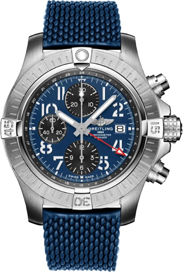 BREITLING Avenger Chronograph Gmt 45 Blue Dial Men'S Watch A24315101C1S2 1