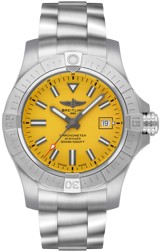 BREITLING Avenger Seawolf Yellow Dial Men'S Watch A17319101I1A1 1