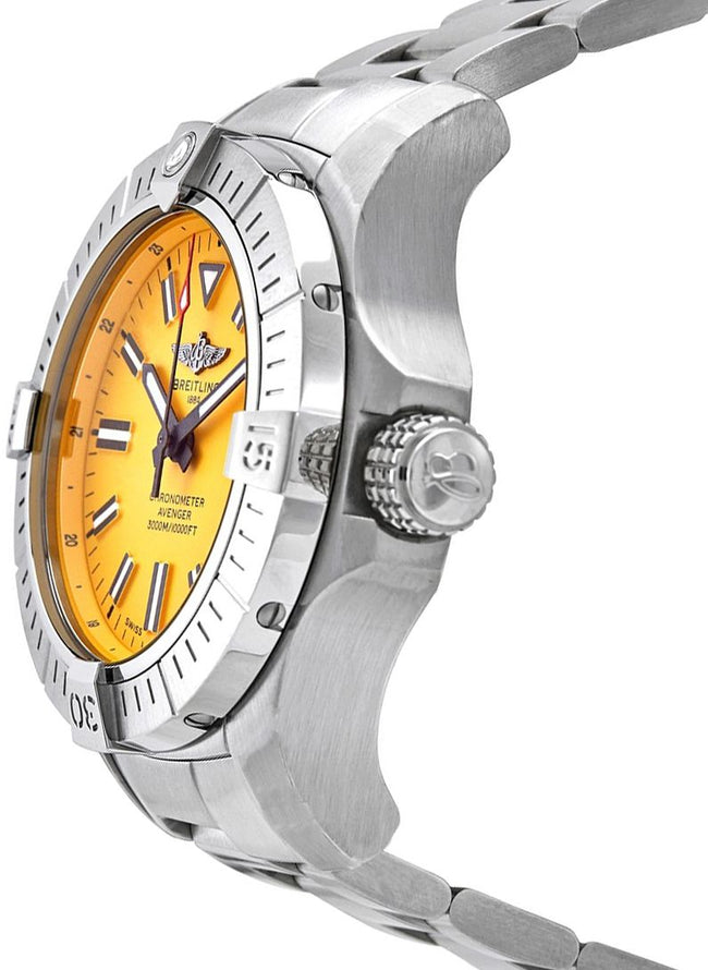 BREITLING Avenger Seawolf Yellow Dial Men'S Watch A17319101I1A1 2