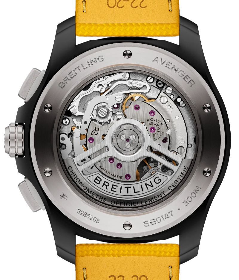 BREITLING Avenger B01 Chronograph 44 Night Mission Yellow Men'S Watch Sb0147101I1X1 3
