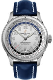 BREITLING Navitimer Aviator 8 B35 Automatic Unitime 43 Blue Leather Men'S Watch Ab3521U0/G838-101X 1