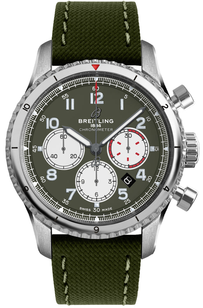 BREITLING Navitimer Aviator 8 Curtiss Warhawk Green Dial Men'S Watch Ab01192A1L1X1 1