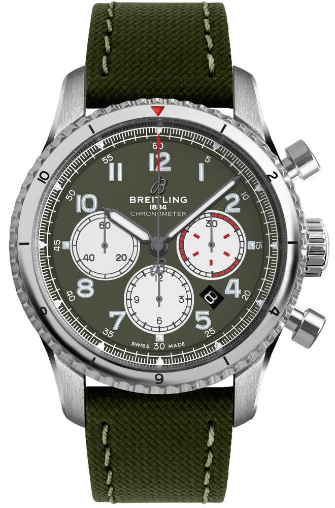 BREITLING Navitimer Aviator 8 Curtiss Warhawk Green Dial Men'S Watch Ab01192A1L1X1 1