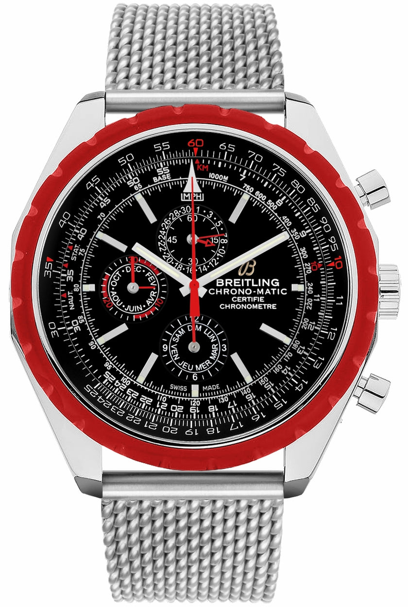 BREITLING Chrono-Matic 1461 Stainless Steel Men'S Watch A1936003/Ba94-152A 1