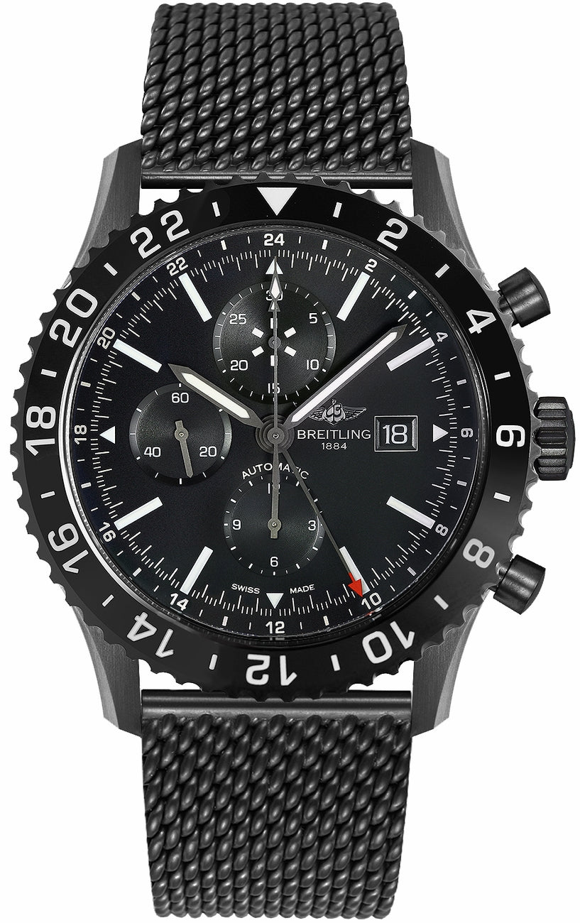 BREITLING Chronoliner Black Steel 46Mm Men'S Watch M2431013/Bf02-159M 1