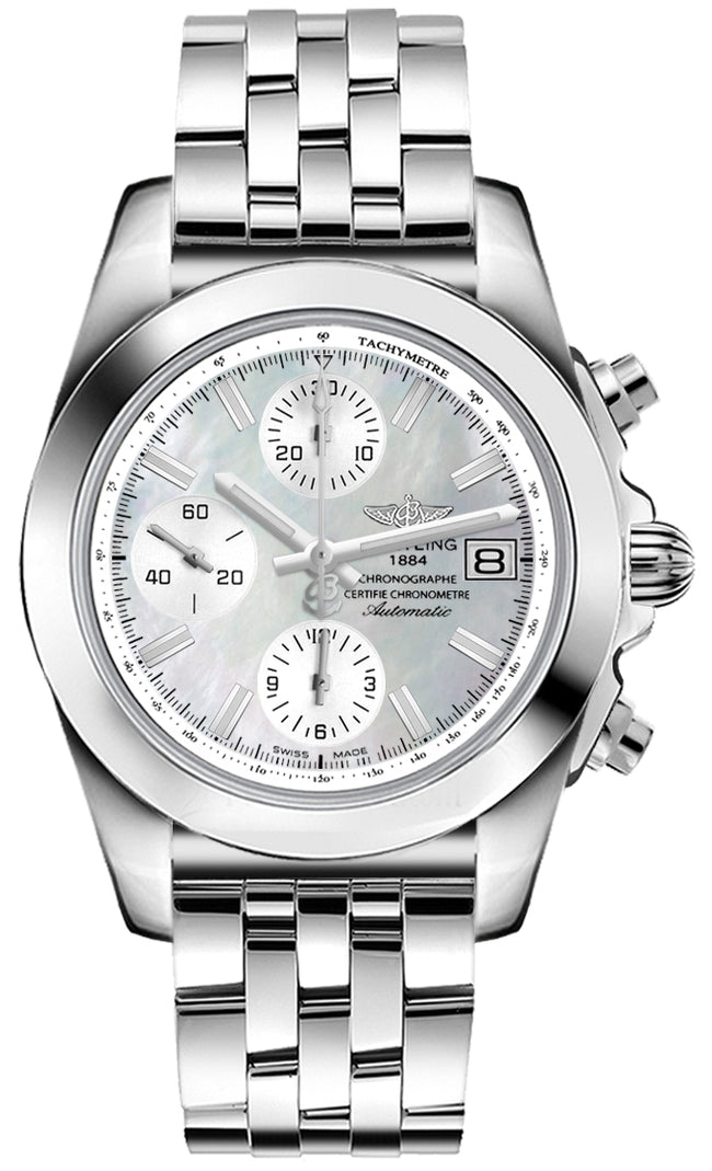 BREITLING Chronomat 38 Pearl White Dial Women'S Watch W1331012/A774-385A 1