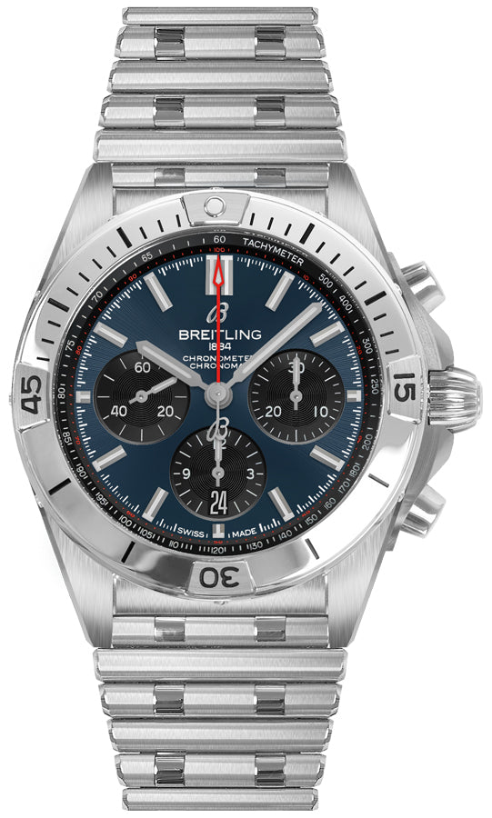 BREITLING Chronomat B01 42 Blue Dial Men'S Sport Watch Ab0134101C1A1 1