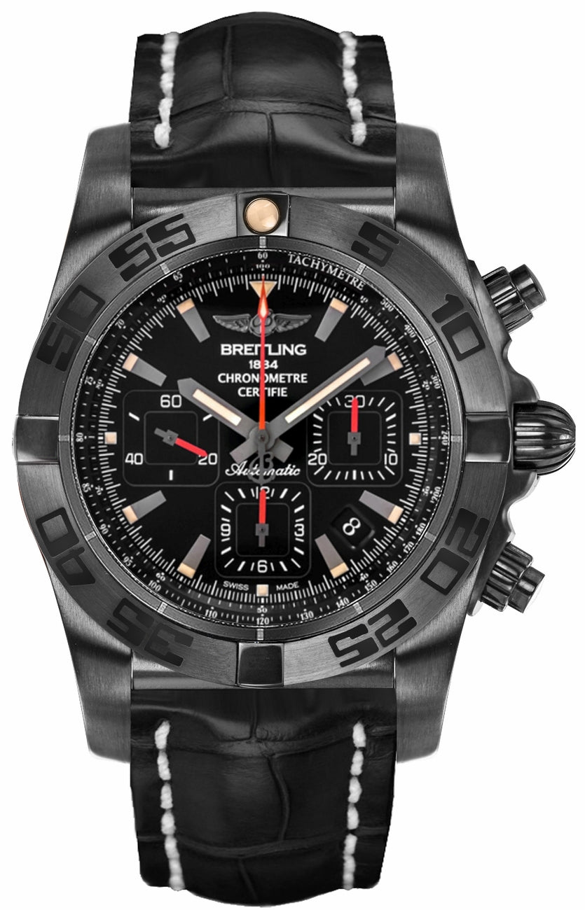 BREITLING Chronomat 44 Blacksteel Men'S Watch Mb0111C3/Be35-744P 1