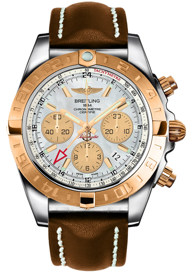 BREITLING Chronomat 44 Gmt Chronograph Men'S Watch Cb042012/A739-437X 1