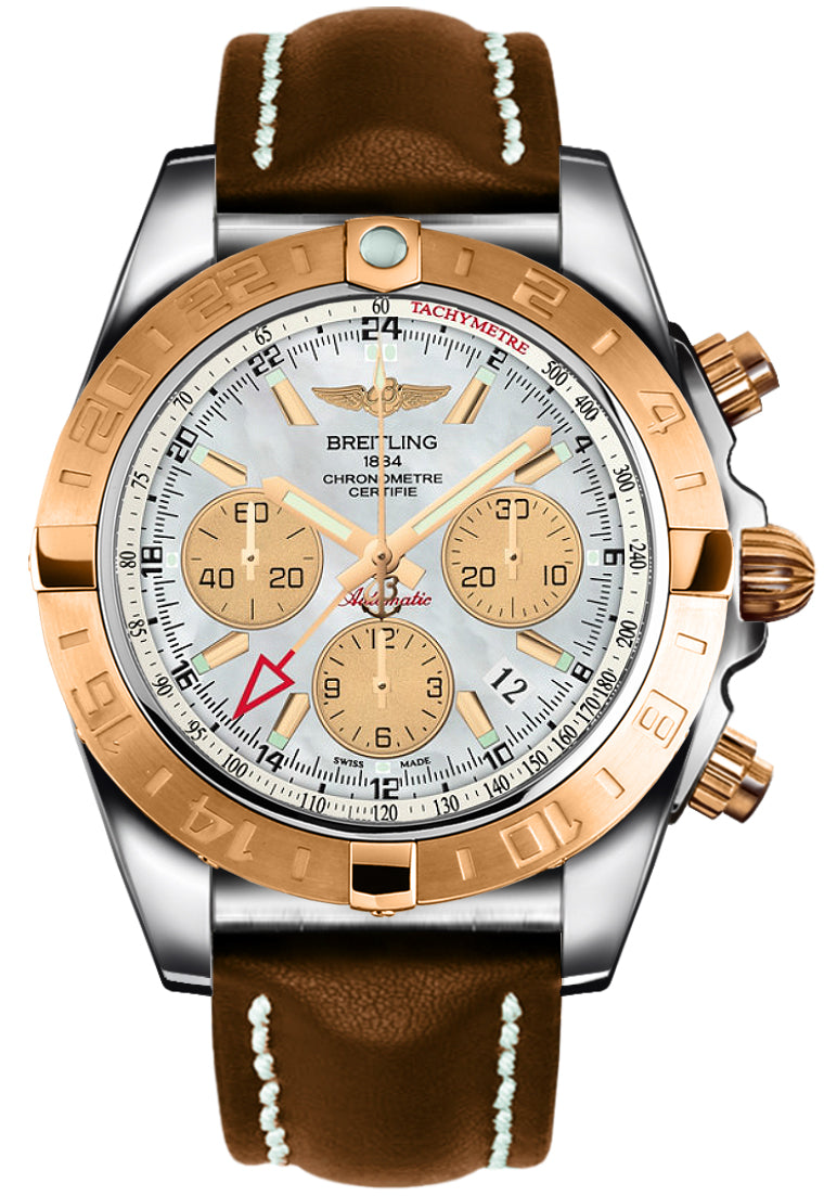 BREITLING Chronomat 44 Gmt Chronograph Men'S Watch Cb042012/A739-437X 1