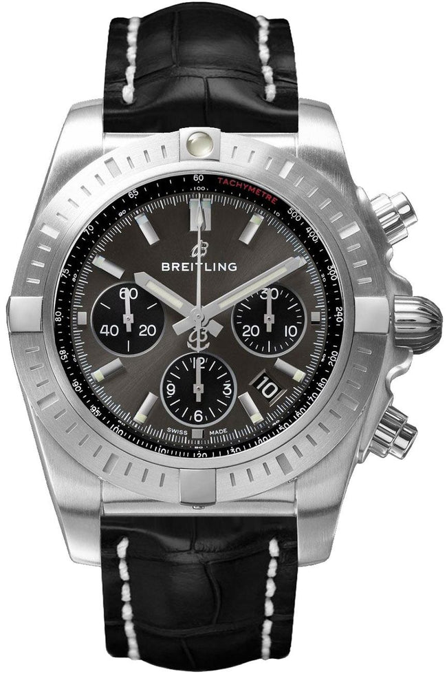 BREITLING Chronomat Chronograph Grey Dial Men'S Watch Ab0115101F1P2 1