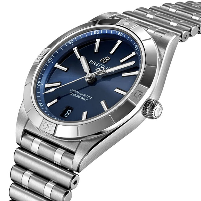 BREITLING Chronomat Automatic 36 Blue Dial Women'S Watch A10380101C1A1 2