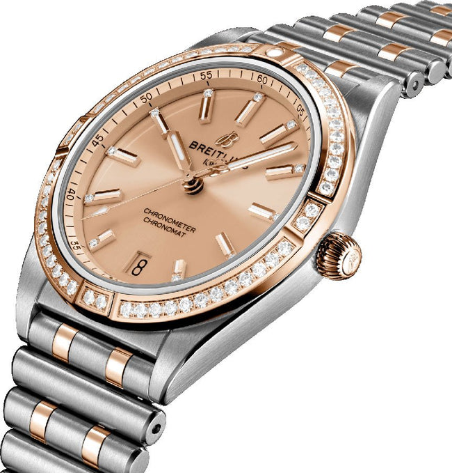 BREITLING Chronomat Automatic 36 Diamond Bezel Women'S Watch U10380591K1U1 2