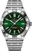 BREITLING Chronomat Automatic Gmt 40 Green Dial Men'S Watch A32398101L1A1 1