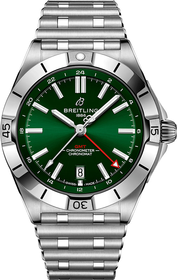 BREITLING Chronomat Automatic Gmt 40 Green Dial Men'S Watch A32398101L1A1 1