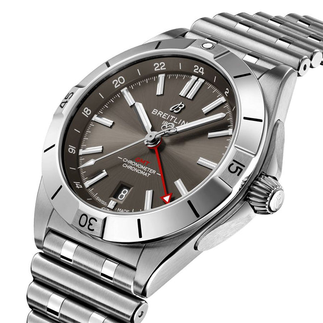 BREITLING Chronomat Automatic Gmt 40 Grey Dial Men'S Watch A32398101M1A1 2