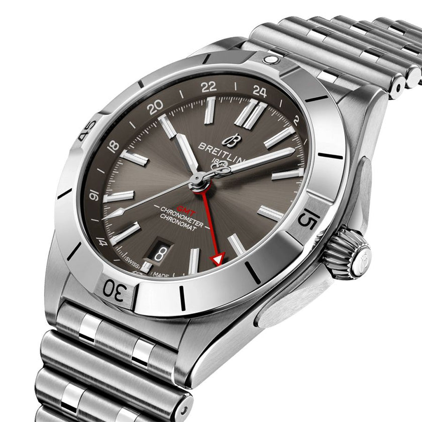 BREITLING Chronomat Automatic Gmt 40 Grey Dial Men'S Watch A32398101M1A1 2