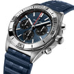 BREITLING Chronomat B01 42 Blue & Black Dial Steel Men'S Watch Ab0134101C1S1 2